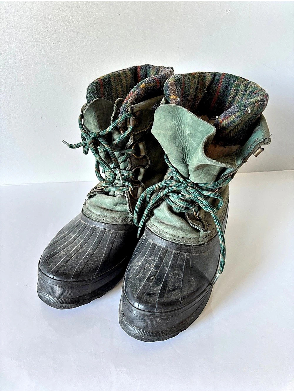 Sorel Vintage Suede Winter Boots Green US 8